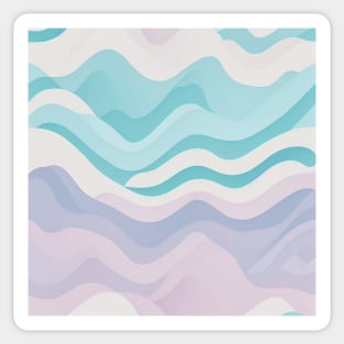 Pattern Flat Illustration Bright Isometric Pastel Colored Waves Sticker